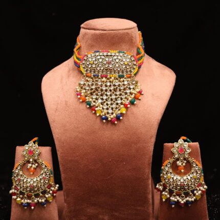 Multicolour Chandelier Jewellery Set